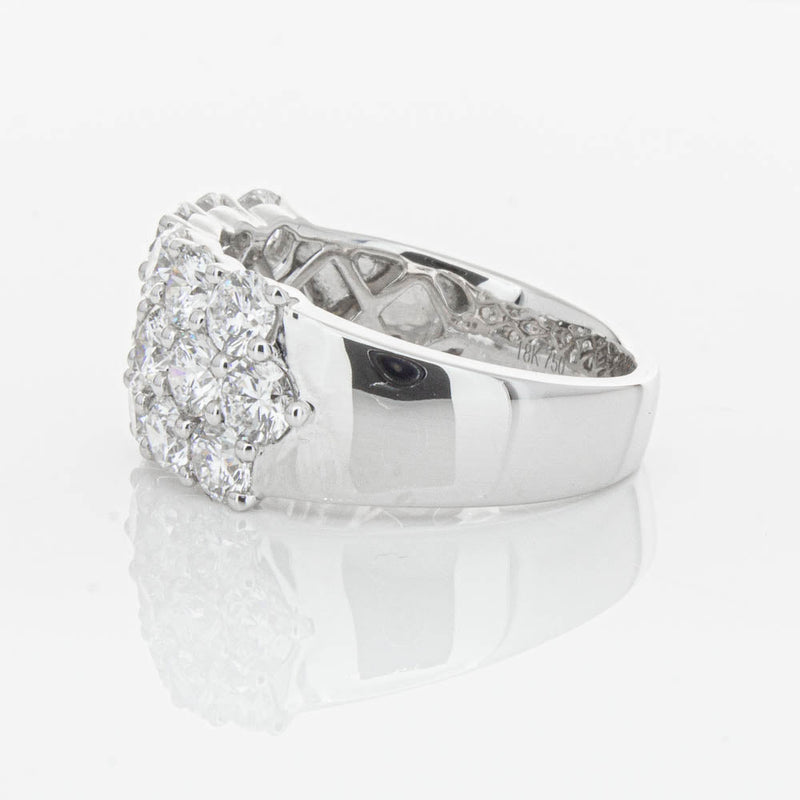 18ct White Gold Diamond Dynasty Ring-Ring-Walker & Hall