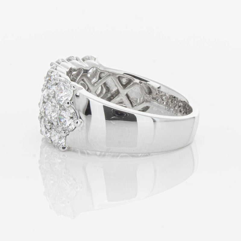 18ct White Gold Diamond Dynasty Ring-Ring-Walker & Hall