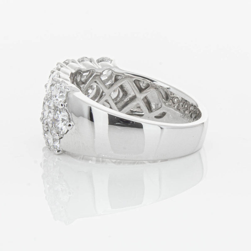 18ct White Gold Diamond Dynasty Ring-Ring-Walker & Hall