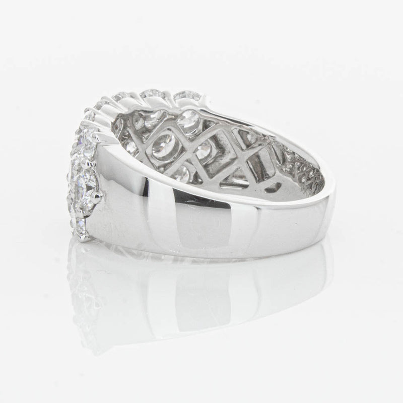 18ct White Gold Diamond Dynasty Ring-Ring-Walker & Hall