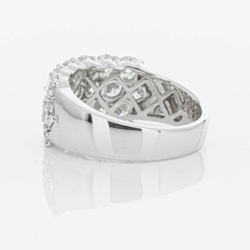 18ct White Gold Diamond Dynasty Ring-Ring-Walker & Hall