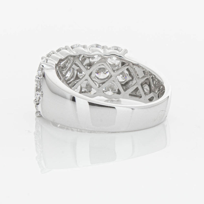 18ct White Gold Diamond Dynasty Ring-Ring-Walker & Hall