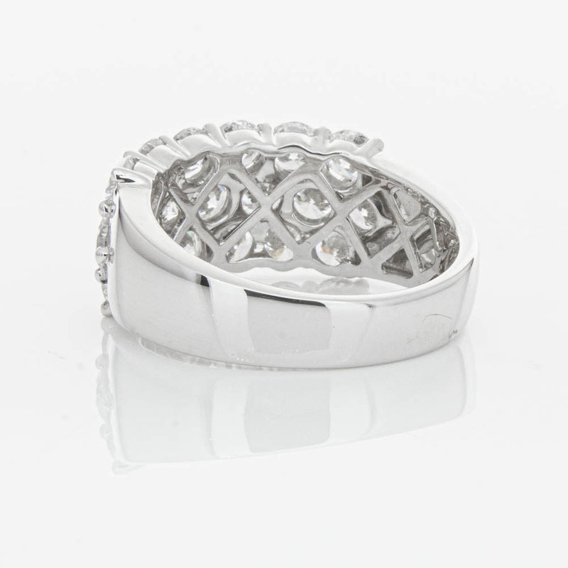 18ct White Gold Diamond Dynasty Ring-Ring-Walker & Hall