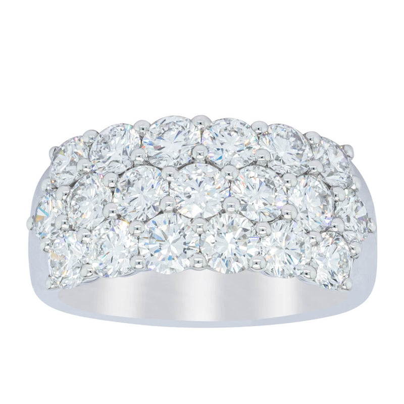 18ct White Gold Diamond Dynasty Ring-Ring-Walker & Hall