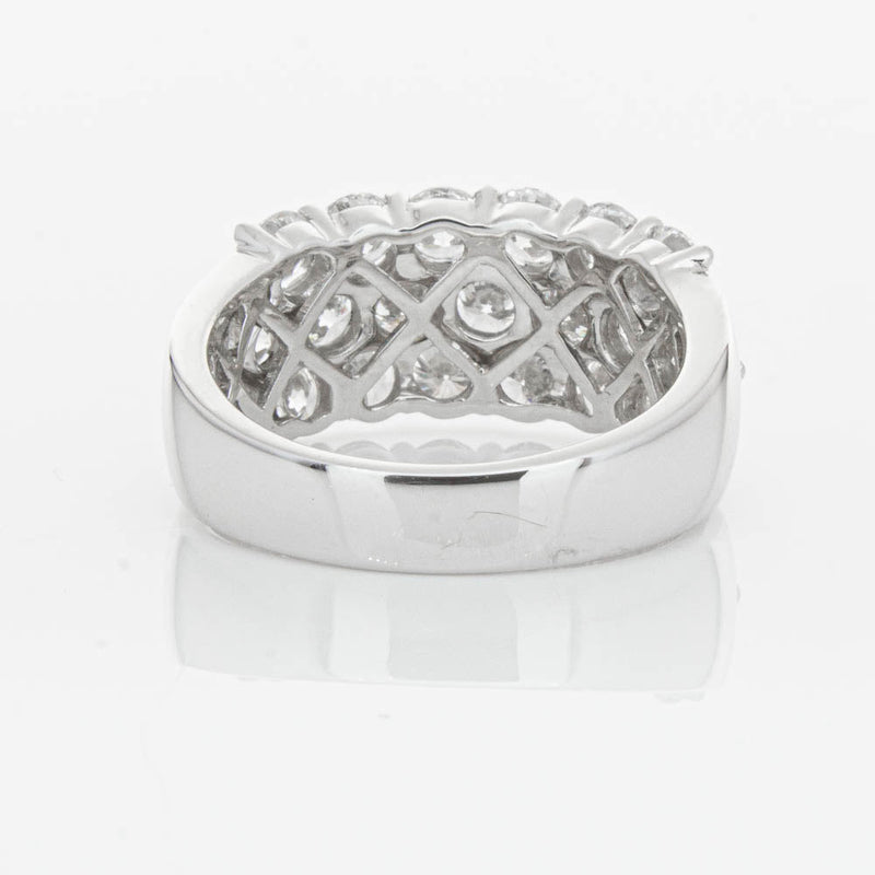 18ct White Gold Diamond Dynasty Ring-Ring-Walker & Hall