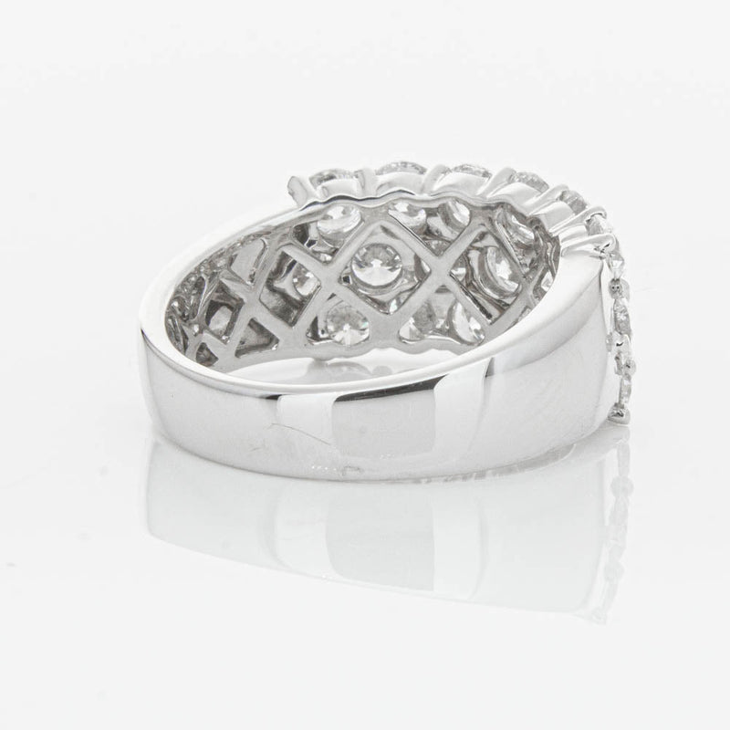 18ct White Gold Diamond Dynasty Ring-Ring-Walker & Hall