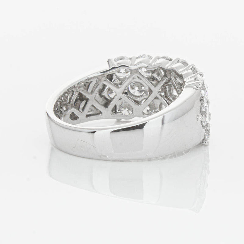 18ct White Gold Diamond Dynasty Ring-Ring-Walker & Hall