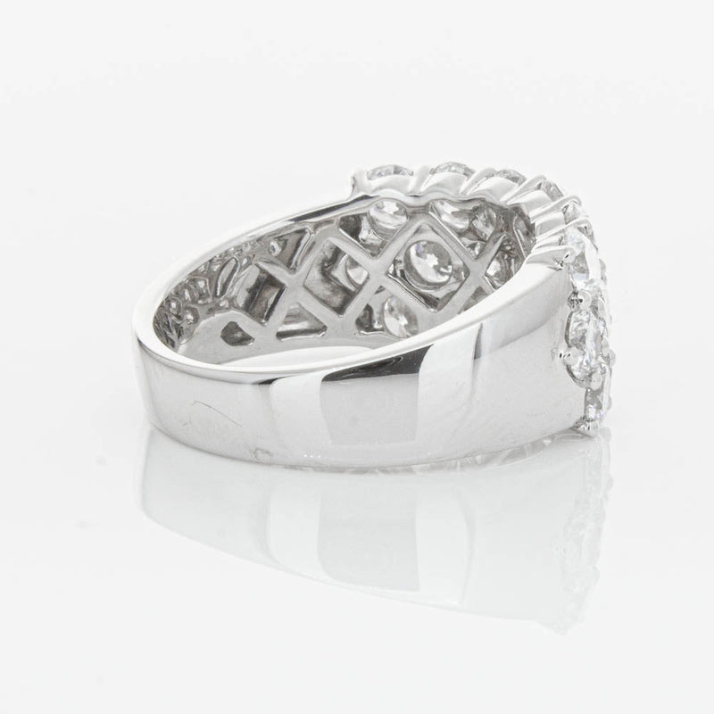 18ct White Gold Diamond Dynasty Ring-Ring-Walker & Hall