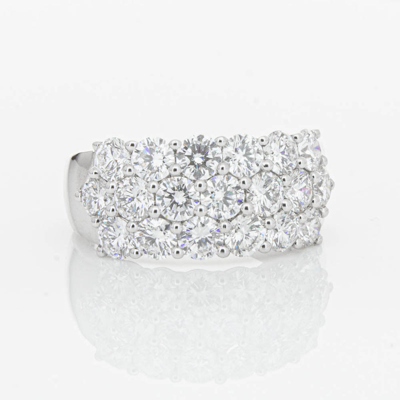 18ct White Gold Diamond Dynasty Ring-Ring-Walker & Hall