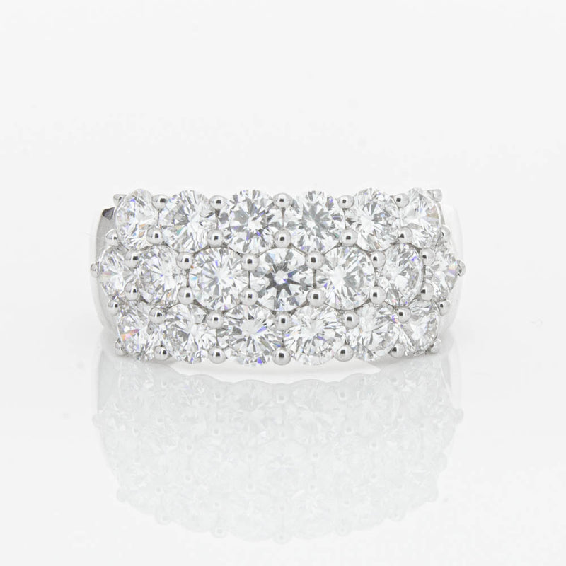 18ct White Gold Diamond Dynasty Ring-Ring-Walker & Hall