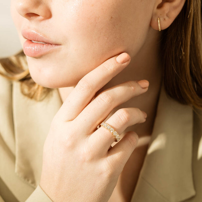 18ct Yellow Gold Diamond Rialto Ring-Ring-Walker & Hall