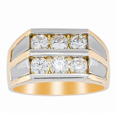 Deja Vu 18ct Yellow Gold & Platinum 1.20ct Diamond Ring-Ring-Walker & Hall