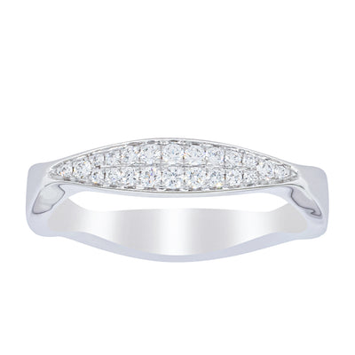 18ct White Gold Diamond EOS Ring-Ring-Walker & Hall