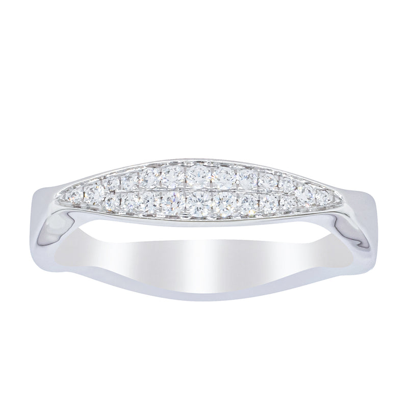 18ct White Gold Diamond EOS Ring-Ring-Walker & Hall