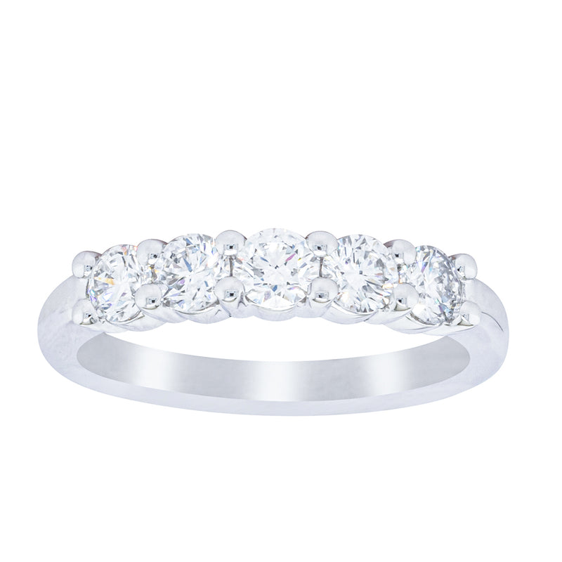 18ct White Gold .80ct Diamond Panorama Ring-Ring-Walker & Hall