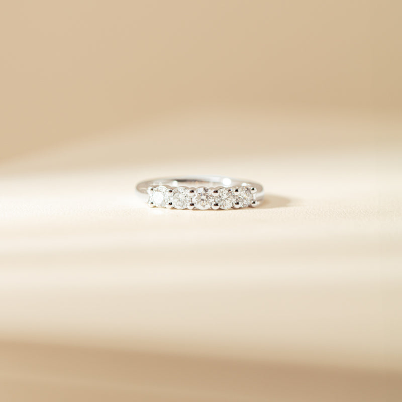 18ct White Gold .80ct Diamond Panorama Ring-Ring-Walker & Hall