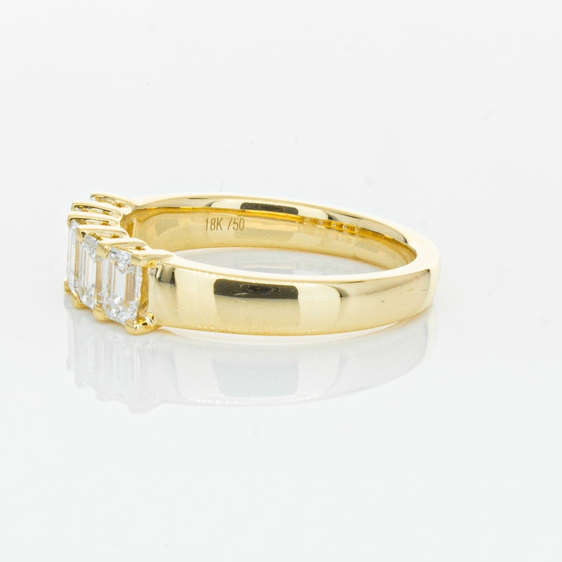 18ct Yellow Gold 1.02ct Emerald Cut Diamond Asra Ring-Ring-Walker & Hall