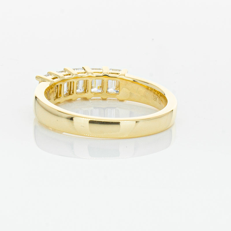 18ct Yellow Gold 1.02ct Emerald Cut Diamond Asra Ring-Ring-Walker & Hall