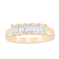 18ct Yellow Gold 1.02ct Emerald Cut Diamond Asra Ring-Ring-Walker & Hall