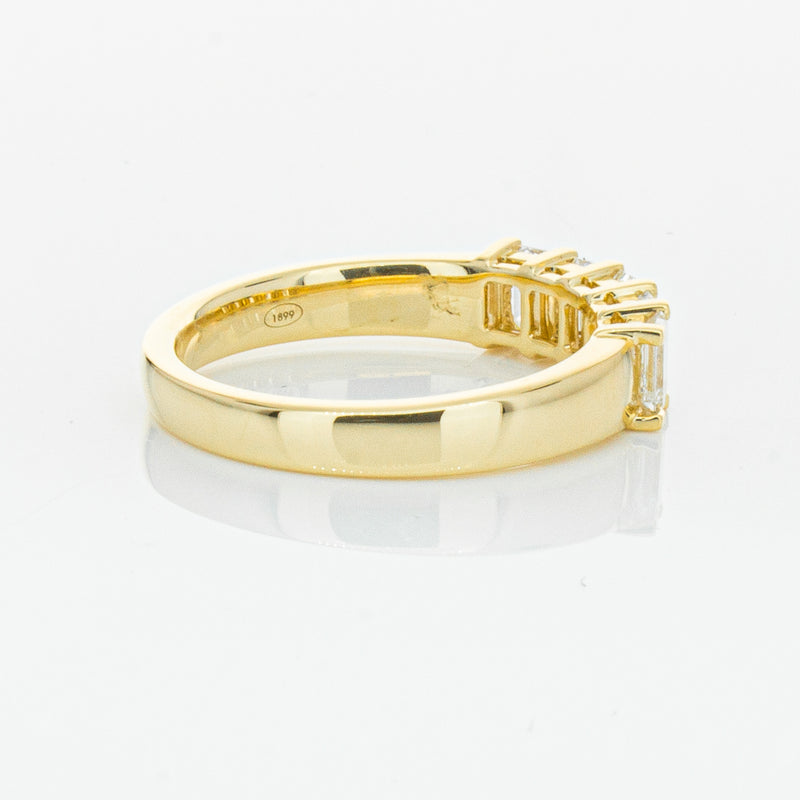18ct Yellow Gold 1.02ct Emerald Cut Diamond Asra Ring-Ring-Walker & Hall