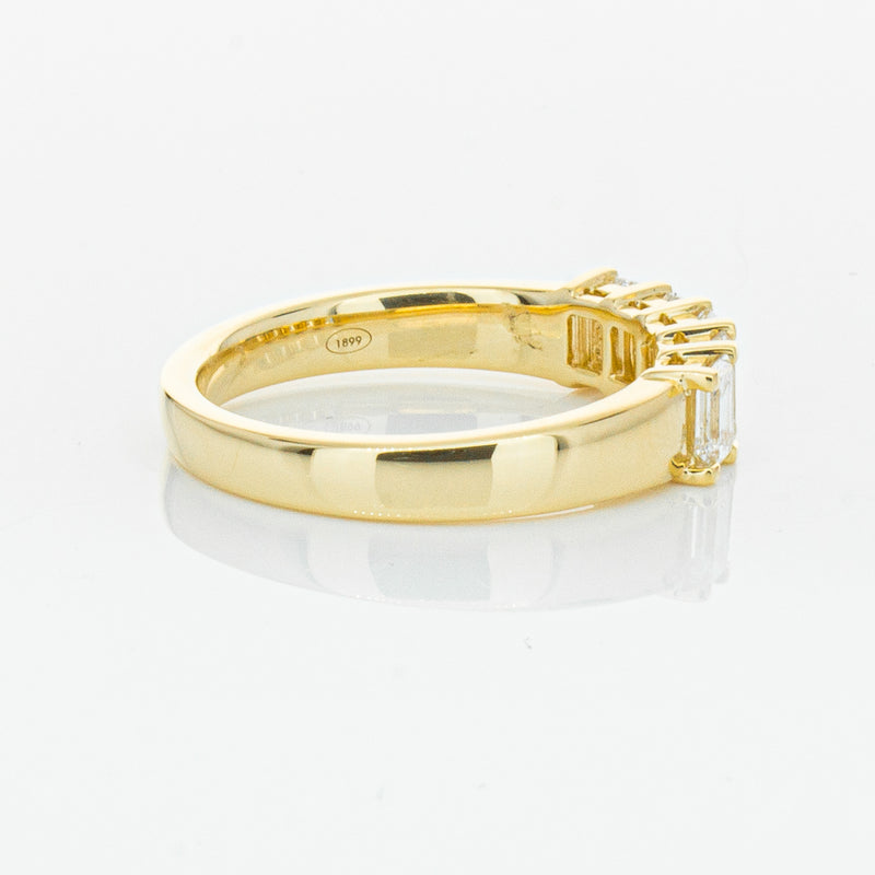18ct Yellow Gold 1.02ct Emerald Cut Diamond Asra Ring-Ring-Walker & Hall