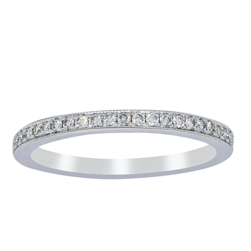 14ct White Gold Diamond Phoebe Band-Ring-Walker & Hall