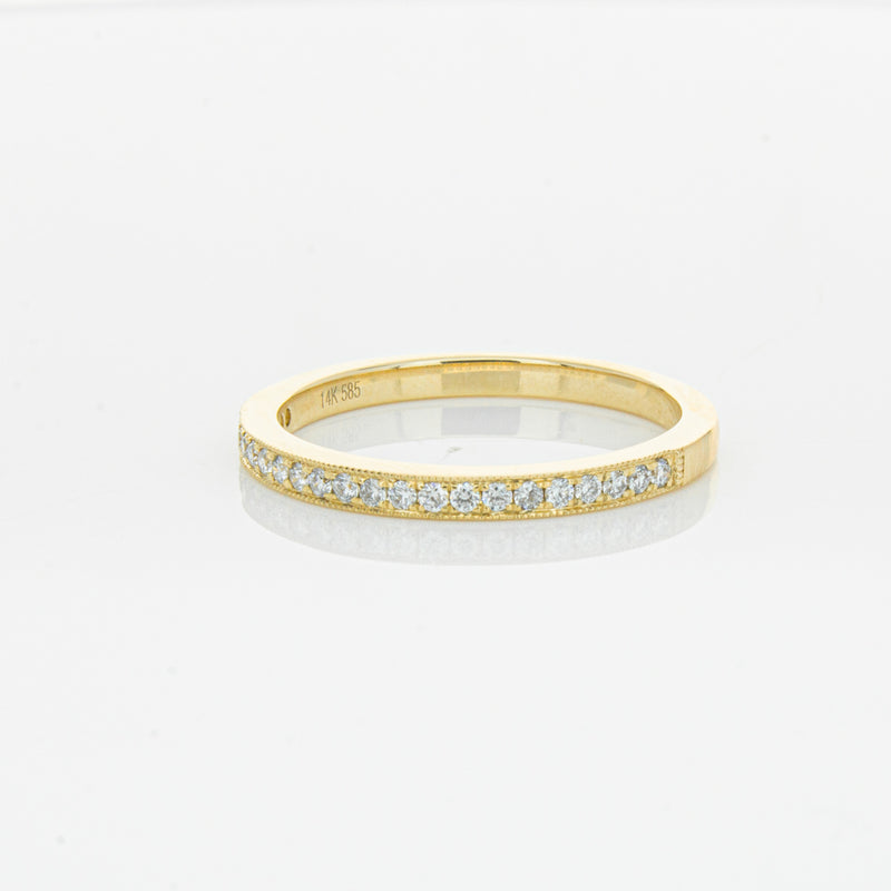 14ct Yellow Gold Diamond Phoebe band-Ring-Walker & Hall