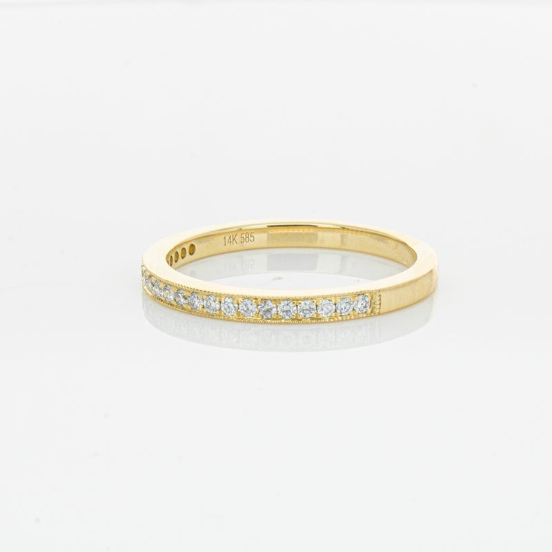 14ct Yellow Gold Diamond Phoebe band-Ring-Walker & Hall