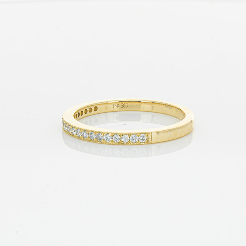 14ct Yellow Gold Diamond Phoebe band-Ring-Walker & Hall