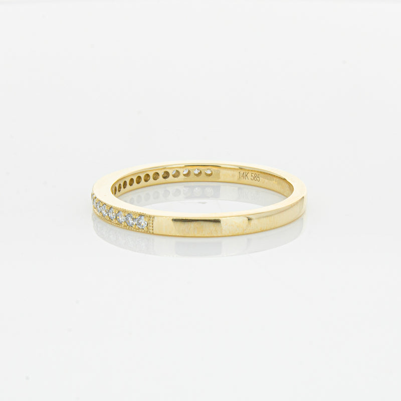 14ct Yellow Gold Diamond Phoebe band-Ring-Walker & Hall