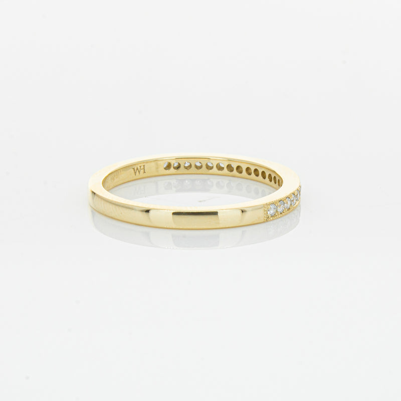 14ct Yellow Gold Diamond Phoebe band-Ring-Walker & Hall