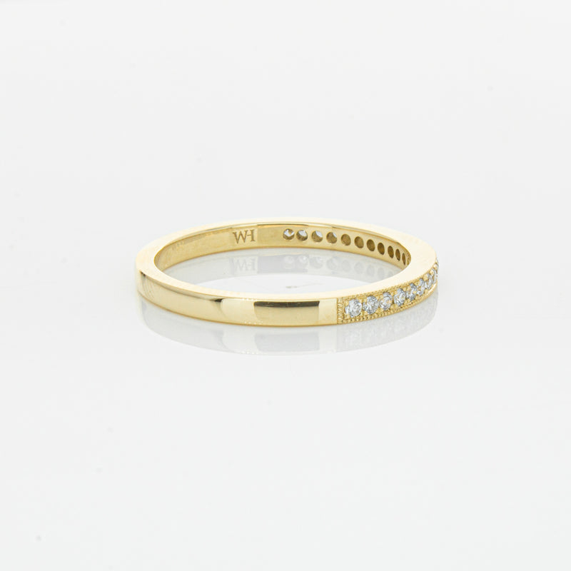 14ct Yellow Gold Diamond Phoebe band-Ring-Walker & Hall