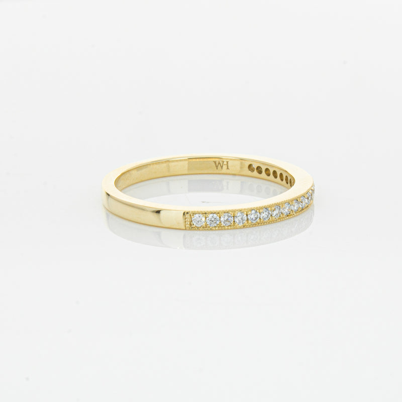 14ct Yellow Gold Diamond Phoebe band-Ring-Walker & Hall