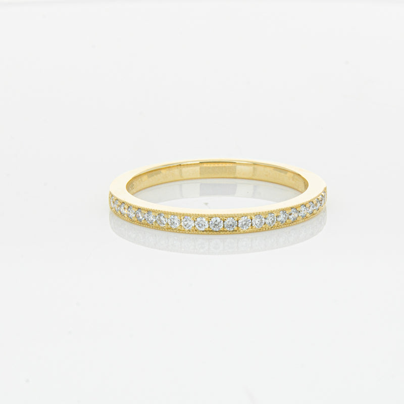 14ct Yellow Gold Diamond Phoebe band-Ring-Walker & Hall