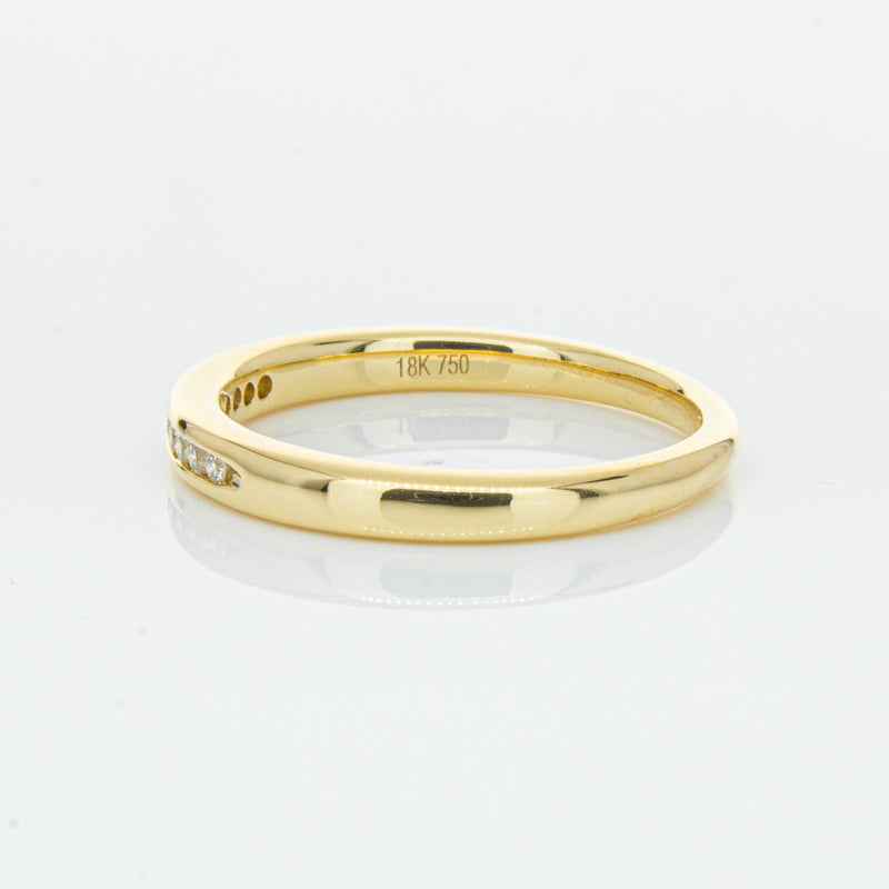 18ct Yellow Gold .09ct Diamond Band-Ring-Walker & Hall