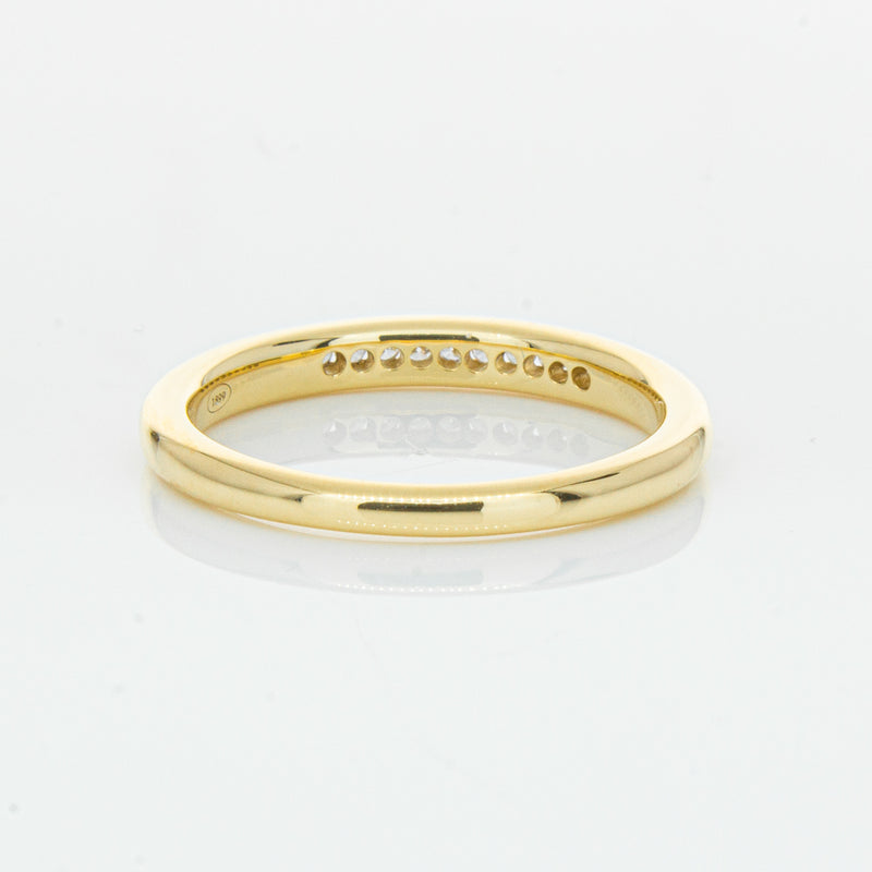 18ct Yellow Gold .09ct Diamond Band-Ring-Walker & Hall