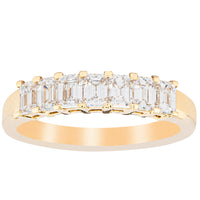18ct Yellow Gold 1.02ct Emerald Cut Diamond Asra Ring-Ring-Walker & Hall