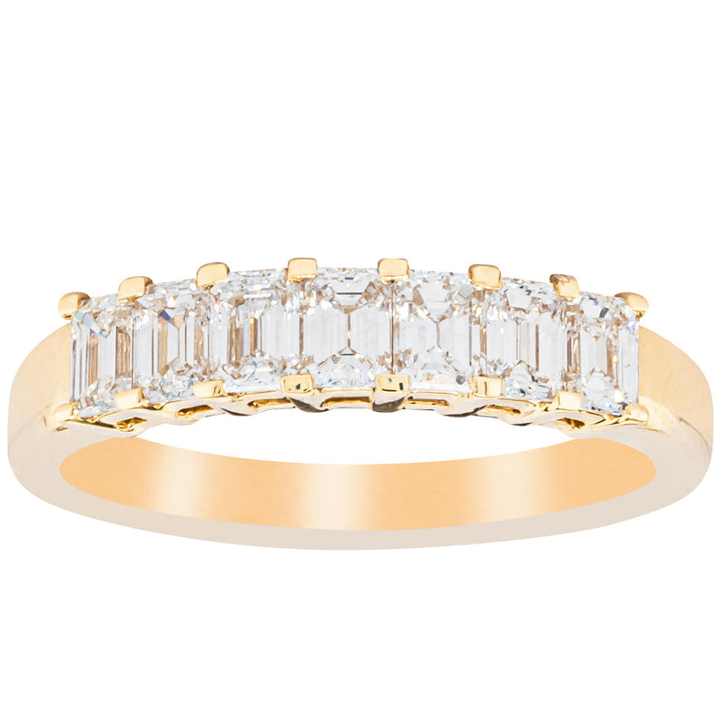 18ct Yellow Gold 1.02ct Emerald Cut Diamond Asra Ring-Ring-Walker & Hall
