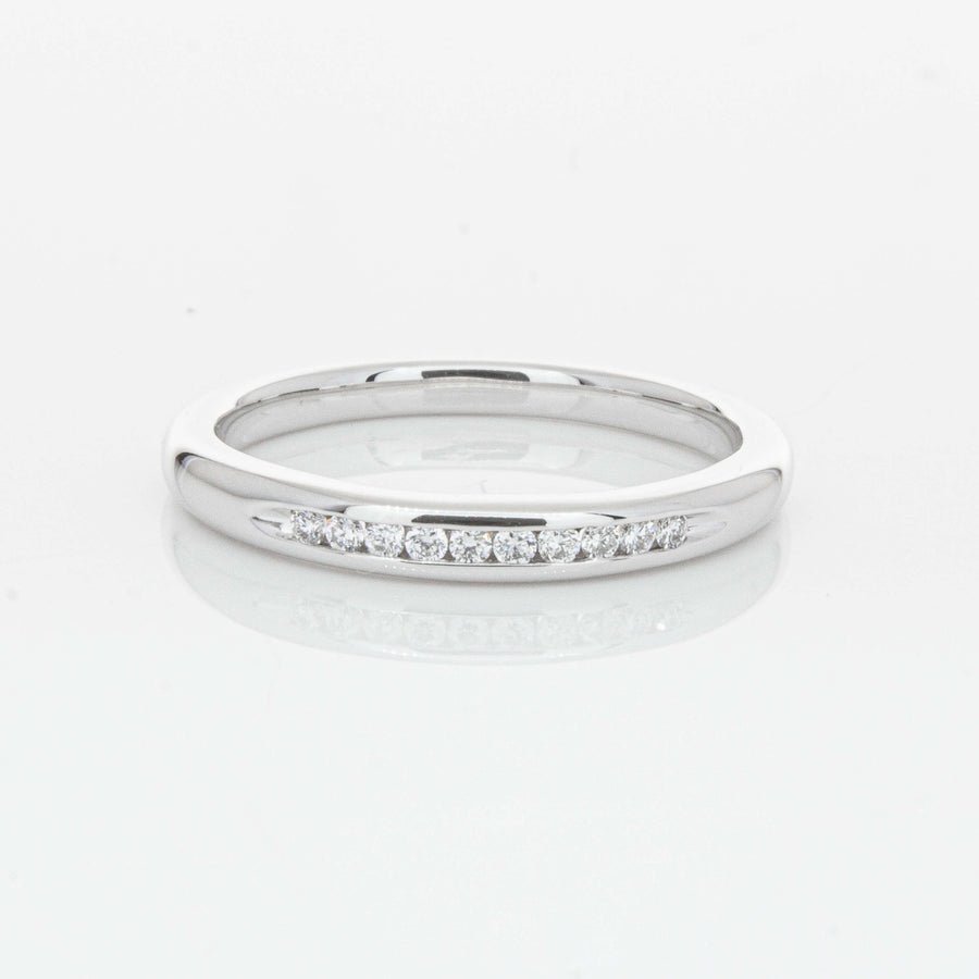 18ct White Gold .09ct Diamond Eternity Ring-Ring-Walker & Hall