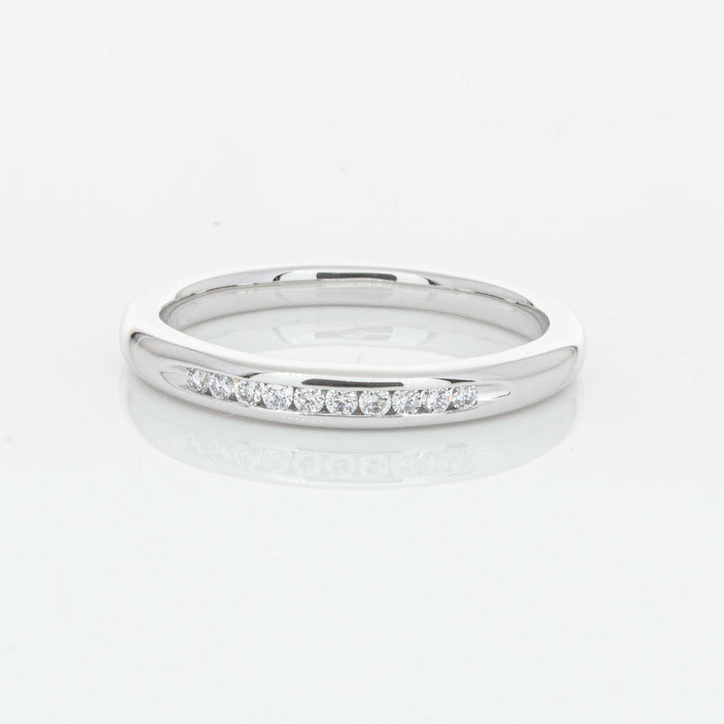 18ct White Gold .09ct Diamond Eternity Ring-Ring-Walker & Hall