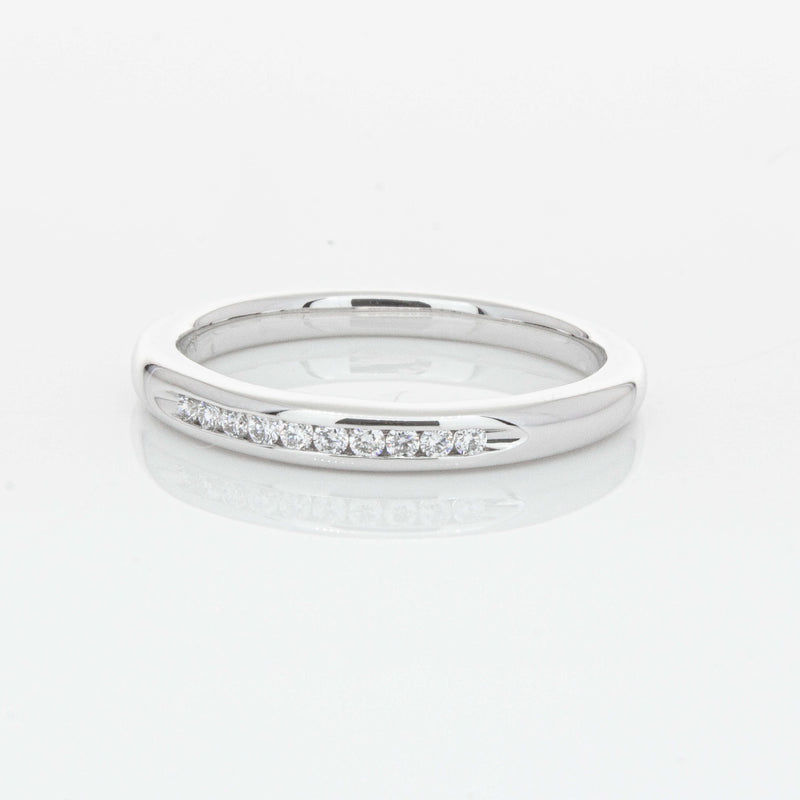 18ct White Gold .09ct Diamond Eternity Ring-Ring-Walker & Hall