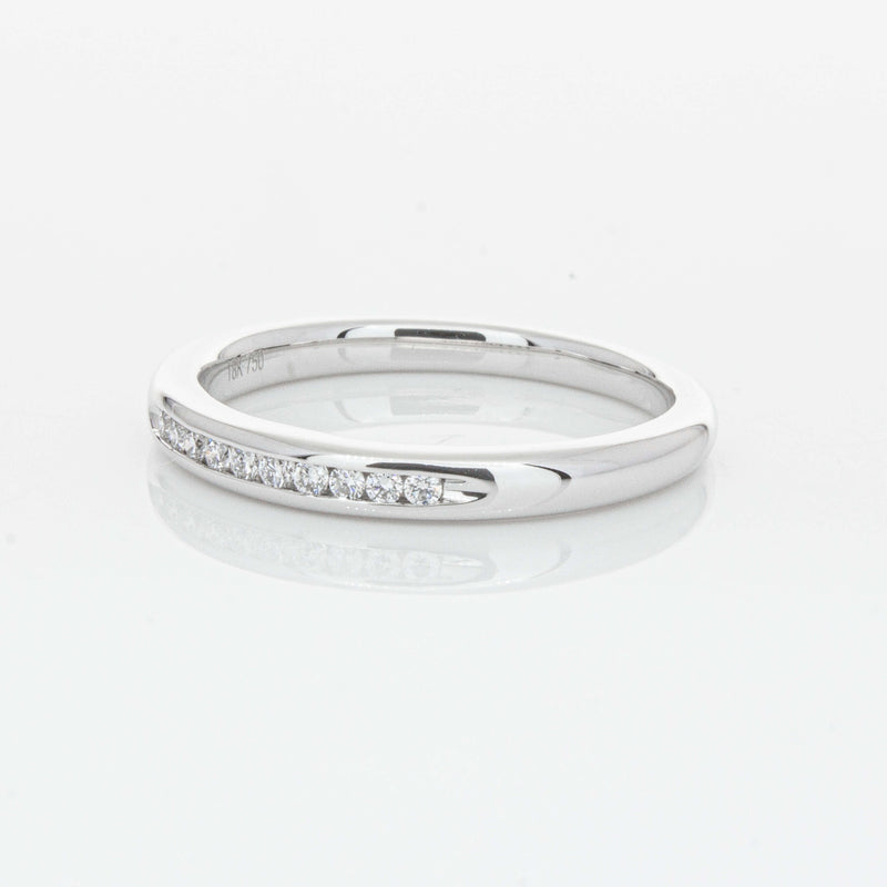 18ct White Gold .09ct Diamond Eternity Ring-Ring-Walker & Hall