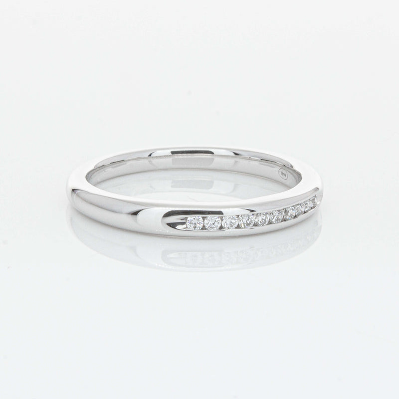 18ct White Gold .09ct Diamond Eternity Ring-Ring-Walker & Hall