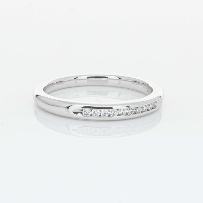 18ct White Gold .09ct Diamond Eternity Ring-Ring-Walker & Hall