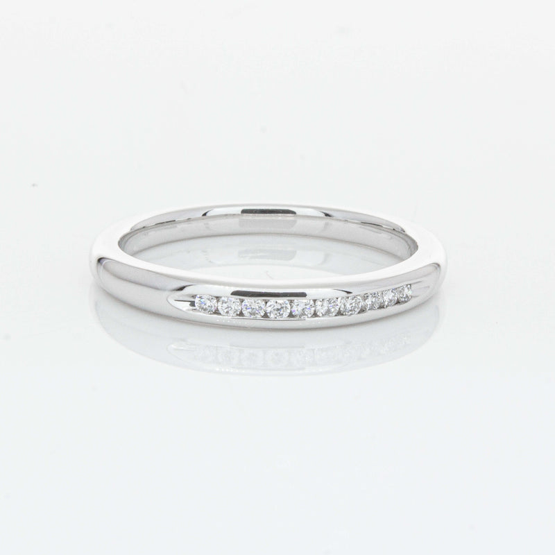18ct White Gold .09ct Diamond Eternity Ring-Ring-Walker & Hall