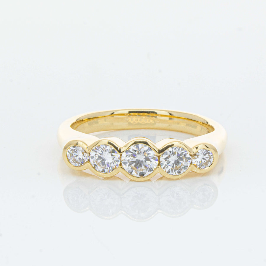 18ct Yellow Gold .78ct Diamond Five-Stone Natalia Ring-Ring-Walker & Hall