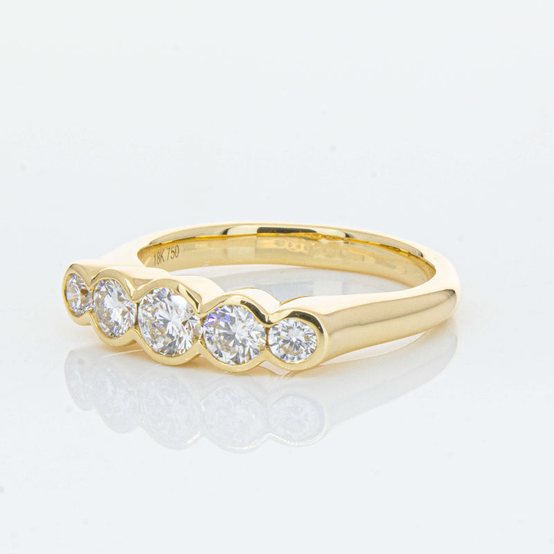 18ct Yellow Gold .78ct Diamond Five-Stone Natalia Ring-Ring-Walker & Hall