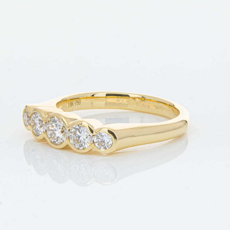 18ct Yellow Gold .78ct Diamond Five-Stone Natalia Ring-Ring-Walker & Hall
