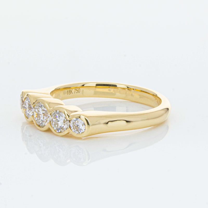 18ct Yellow Gold .78ct Diamond Five-Stone Natalia Ring-Ring-Walker & Hall