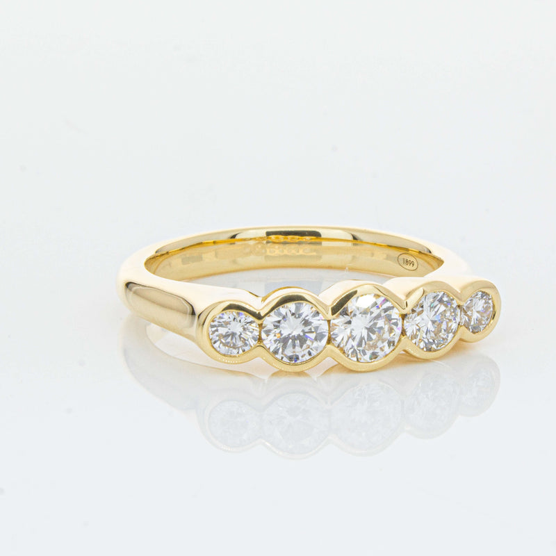 18ct Yellow Gold .78ct Diamond Five-Stone Natalia Ring-Ring-Walker & Hall